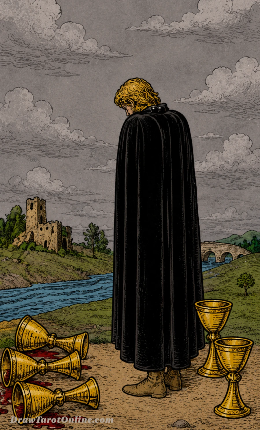 Five of Cups tarot card
