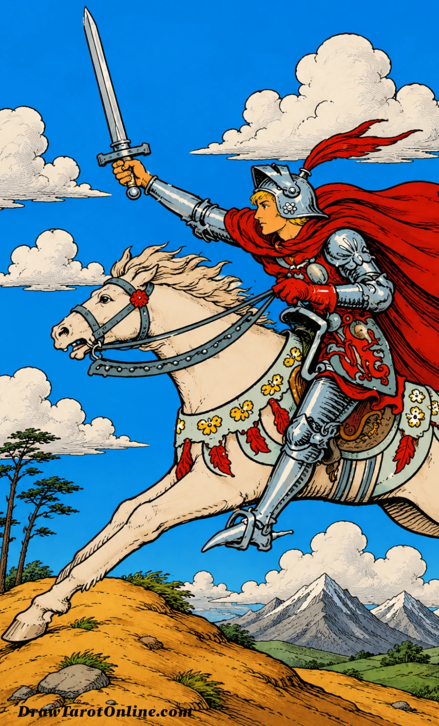 Knight of Swords tarot card