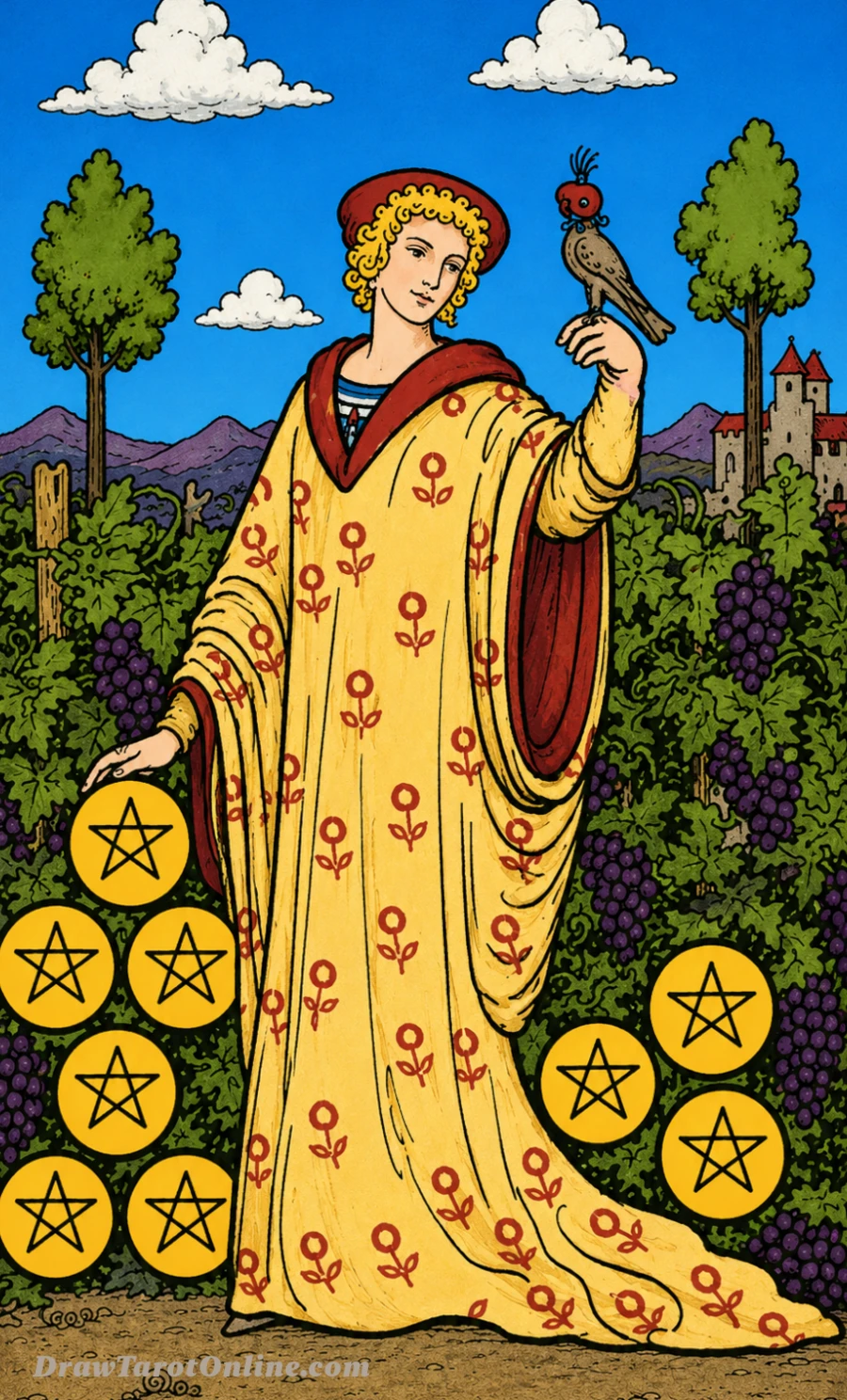 Nine of Pentacles tarot card