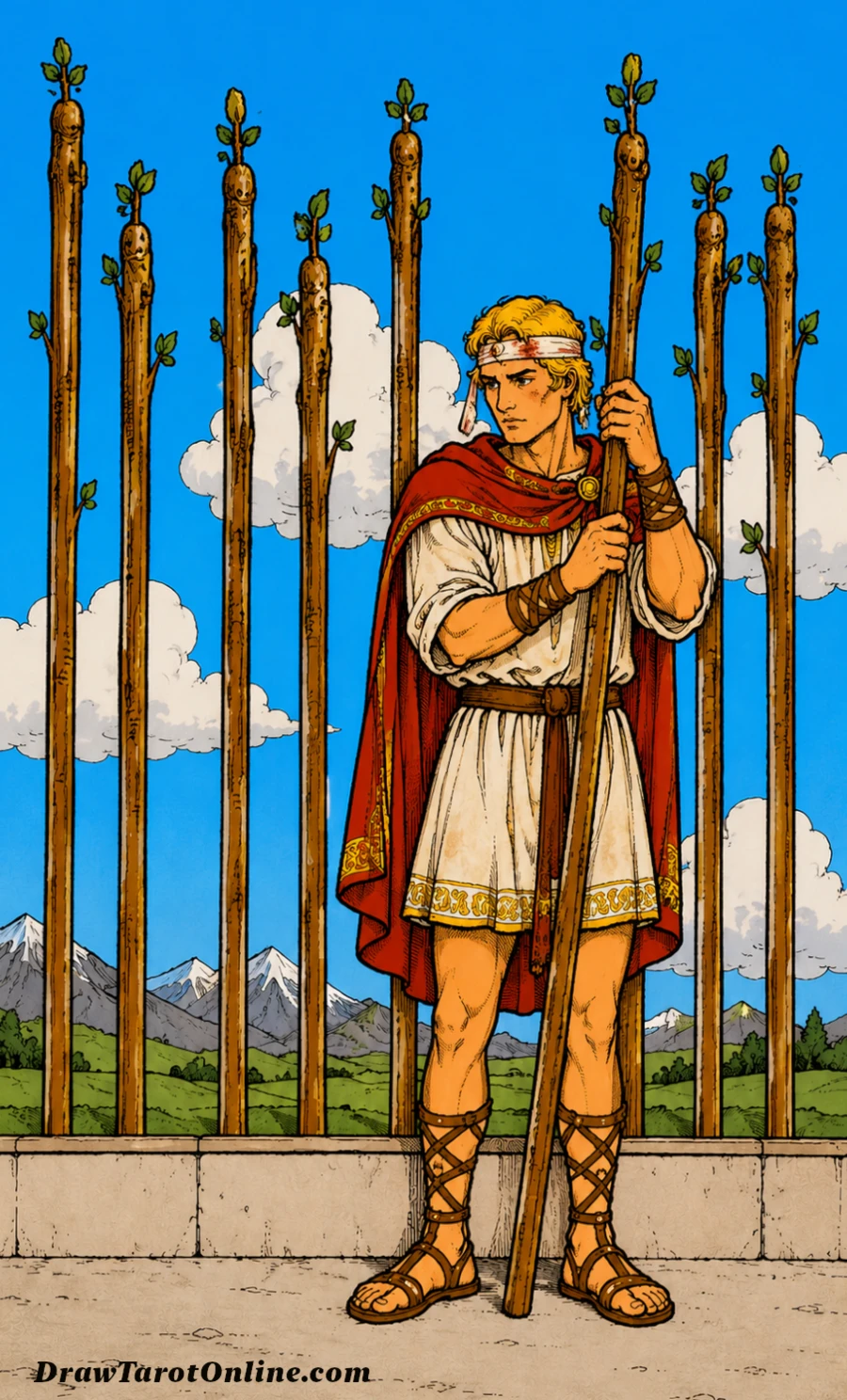Nine of Wands tarot card