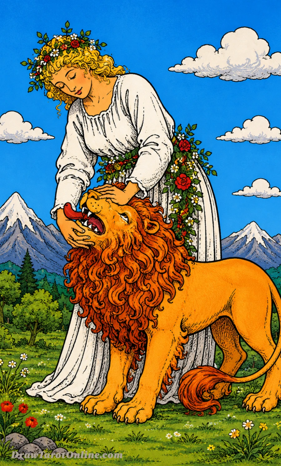 Strength tarot card