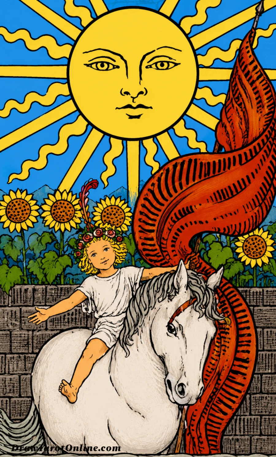 The Sun tarot card
