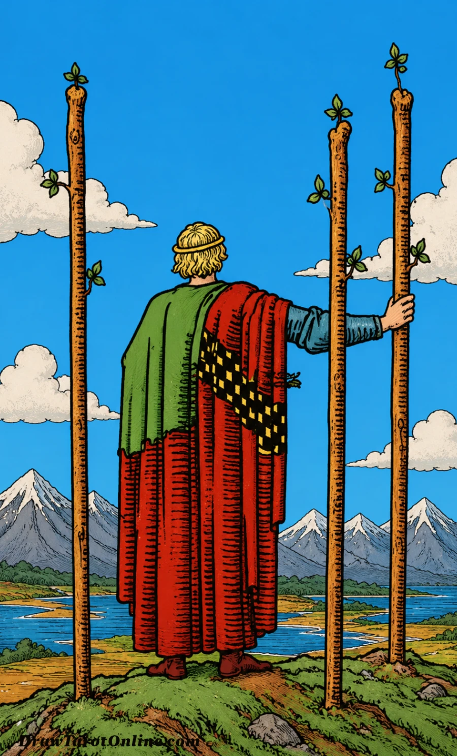 Three of Wands tarot card