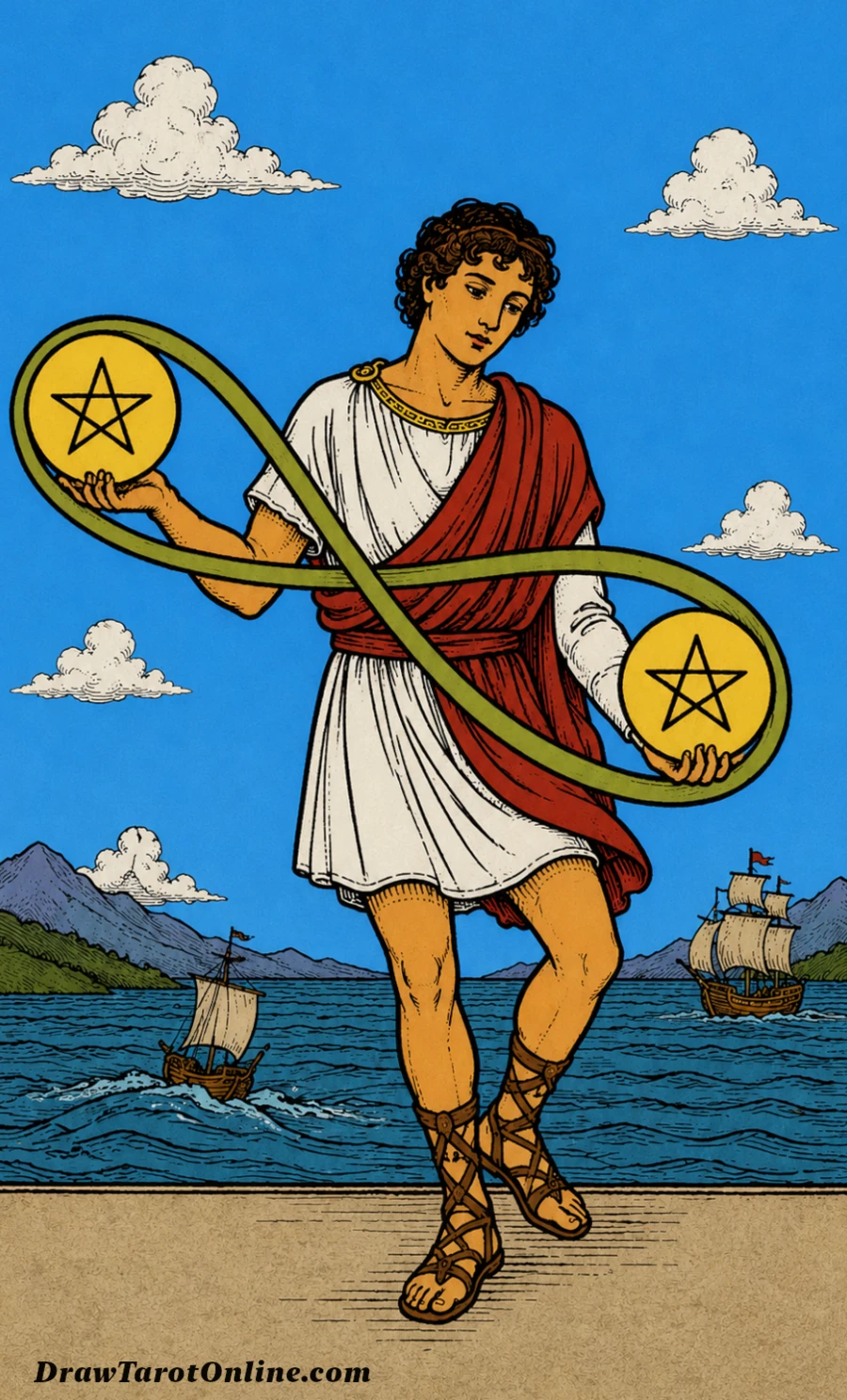 Two of Pentacles tarot card